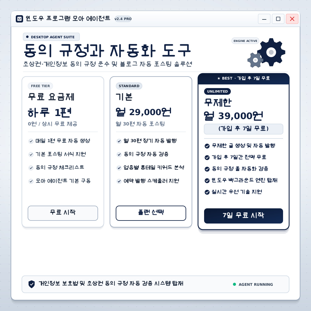 동의 규정과 자동화 도구