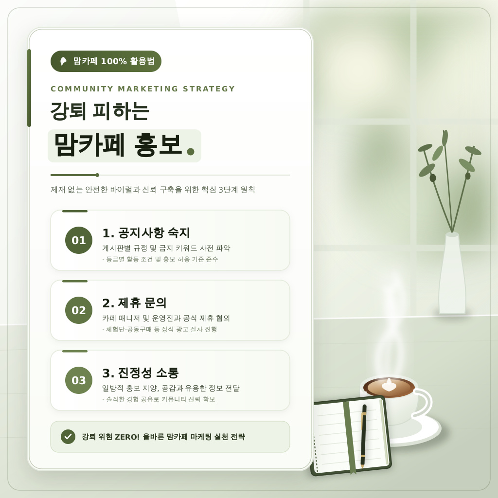 강퇴 피하는 맘카페 홍보, 공지사항 확인부터 글 작성까지 순서