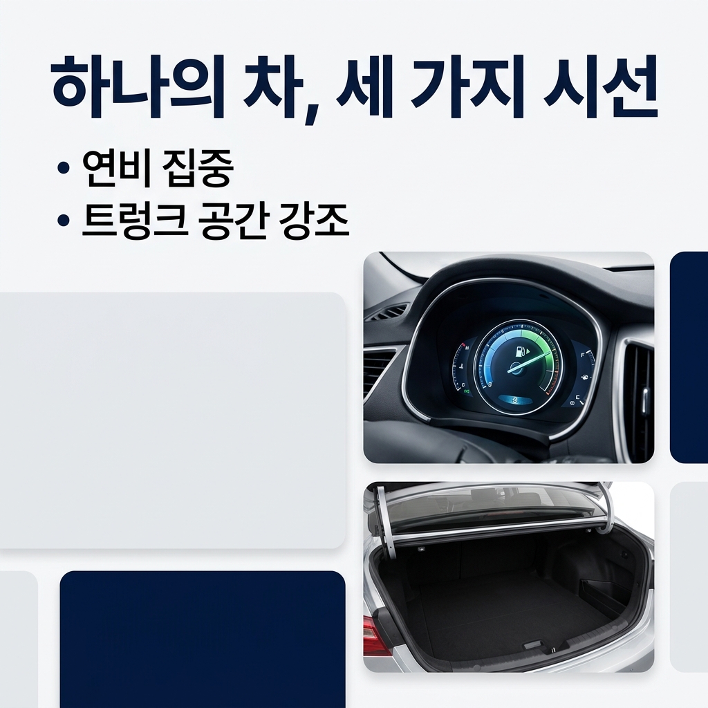 하나의 차, 세 가지 시선