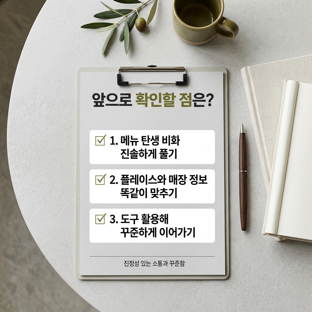 앞으로 확인할 점은?